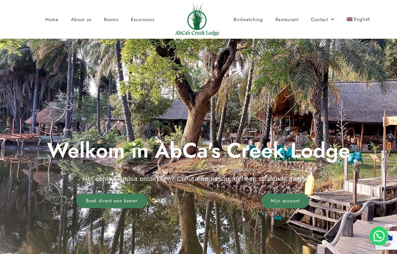 Website die wij bouwden voor AbCa's Creek Lodge