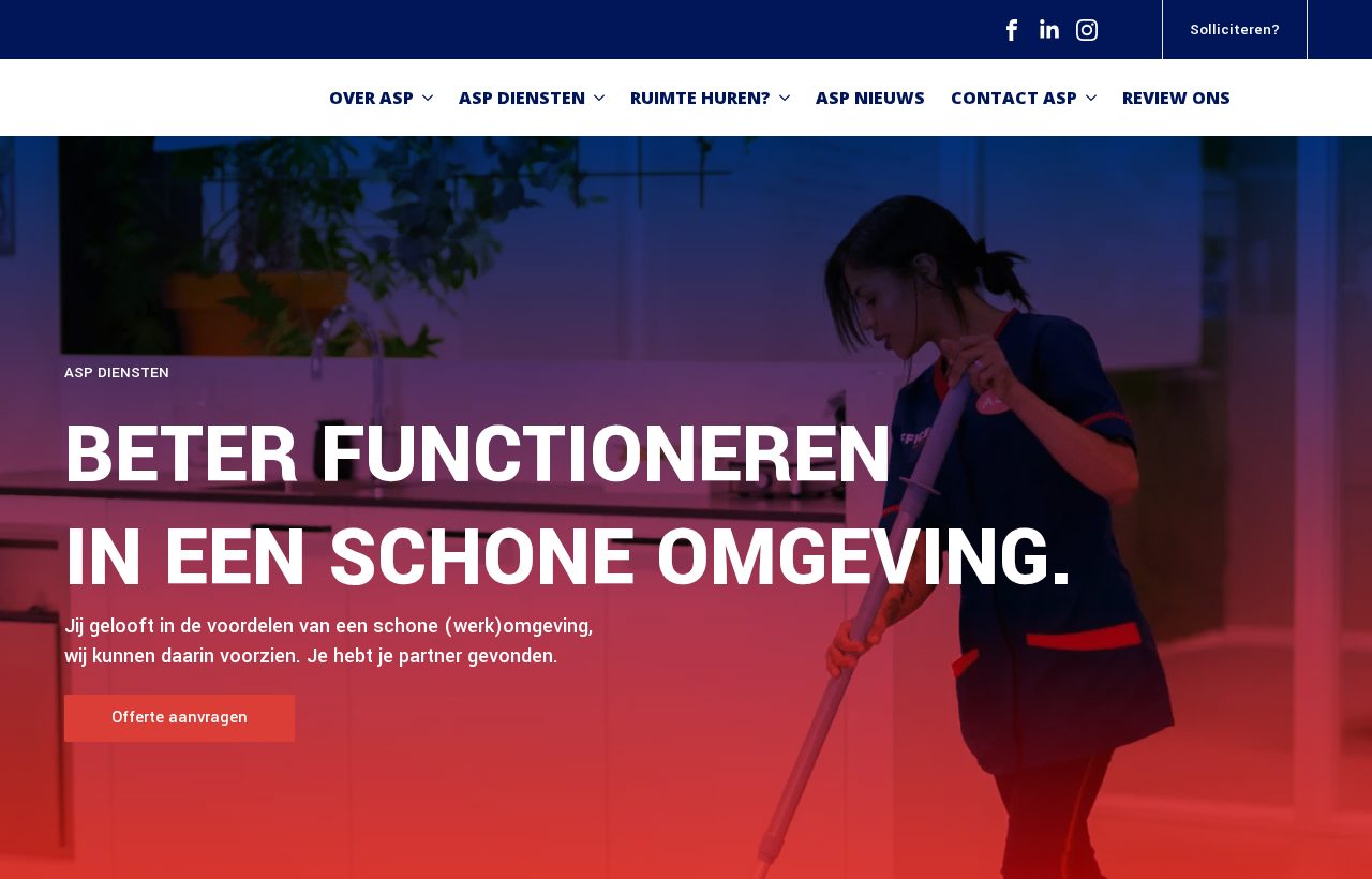 Website die wij bouwden voor ASP Schoonmaak