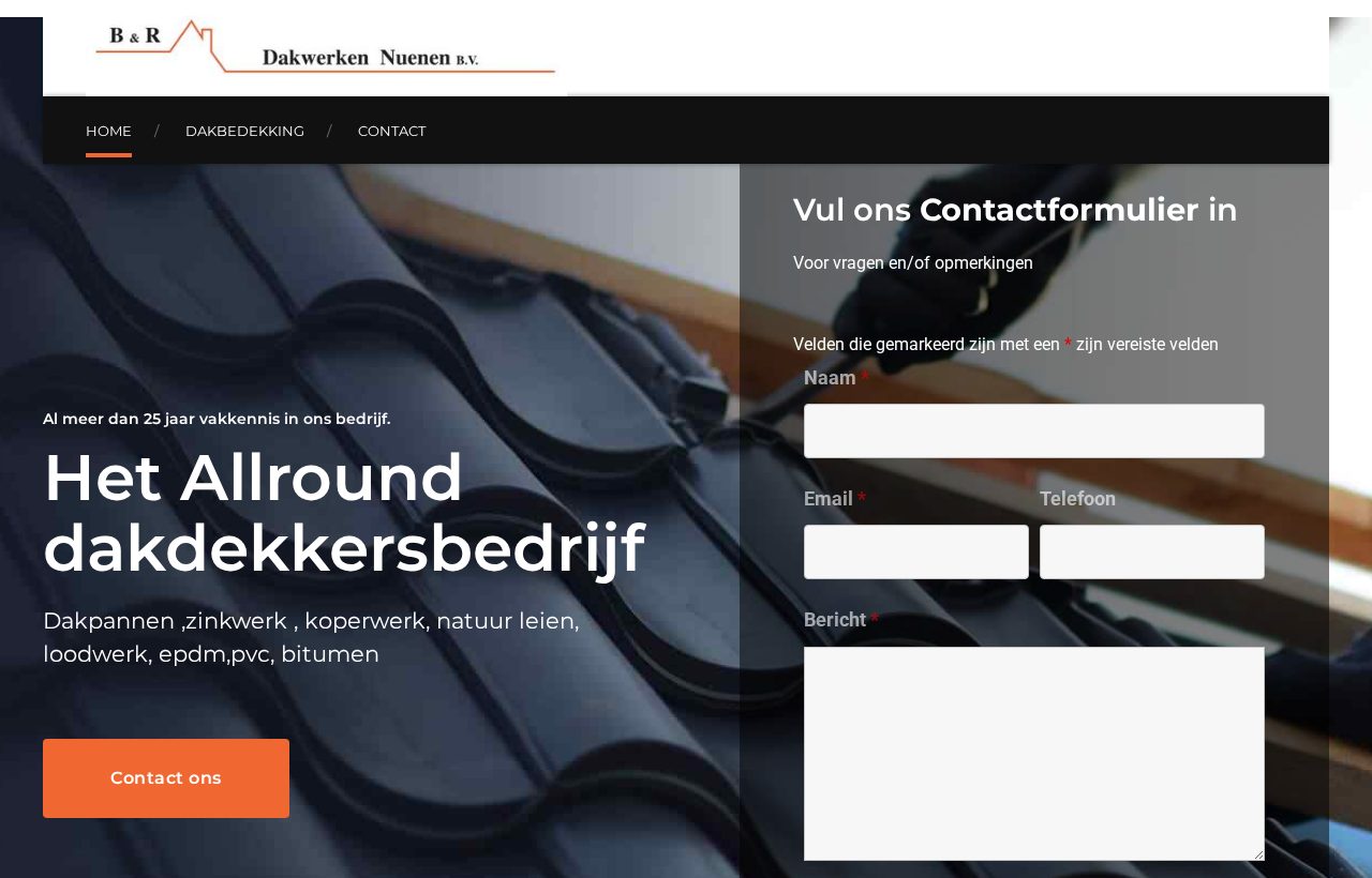 De website die wij bouwden voor B&R Montage/Dakwerken