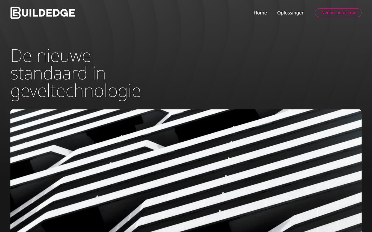 Website die wij bouwden voor Buildedge