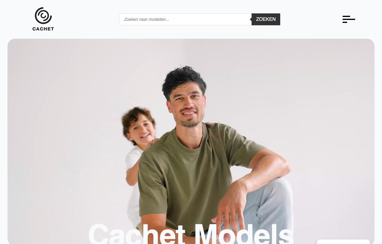 Website die wij bouwden voor Cachet Models