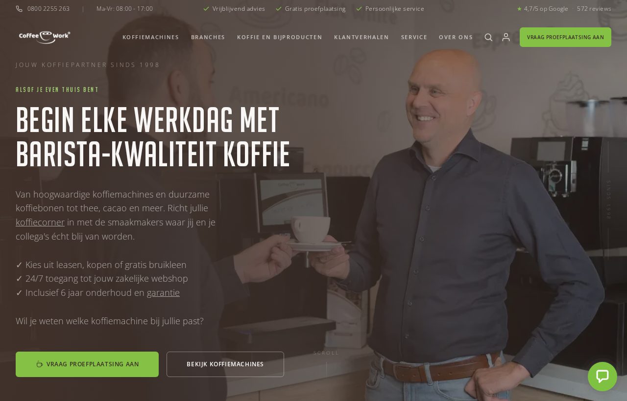 Website die wij bouwden voor Coffee@Work