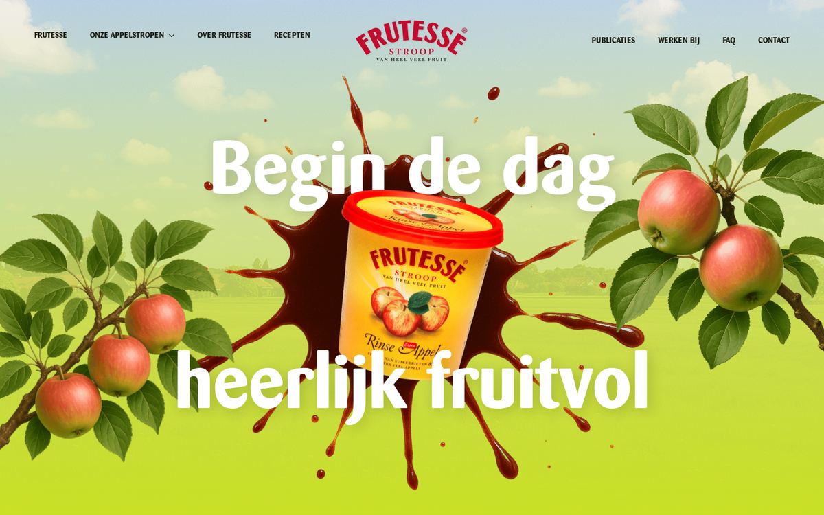 Website die wij bouwden voor Frutesse