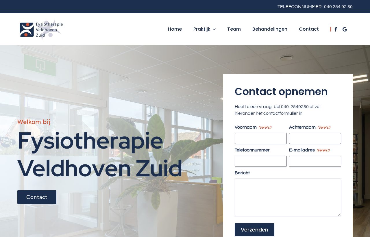 Website die wij bouwden voor Fysiotherapie Veldhoven Zuid