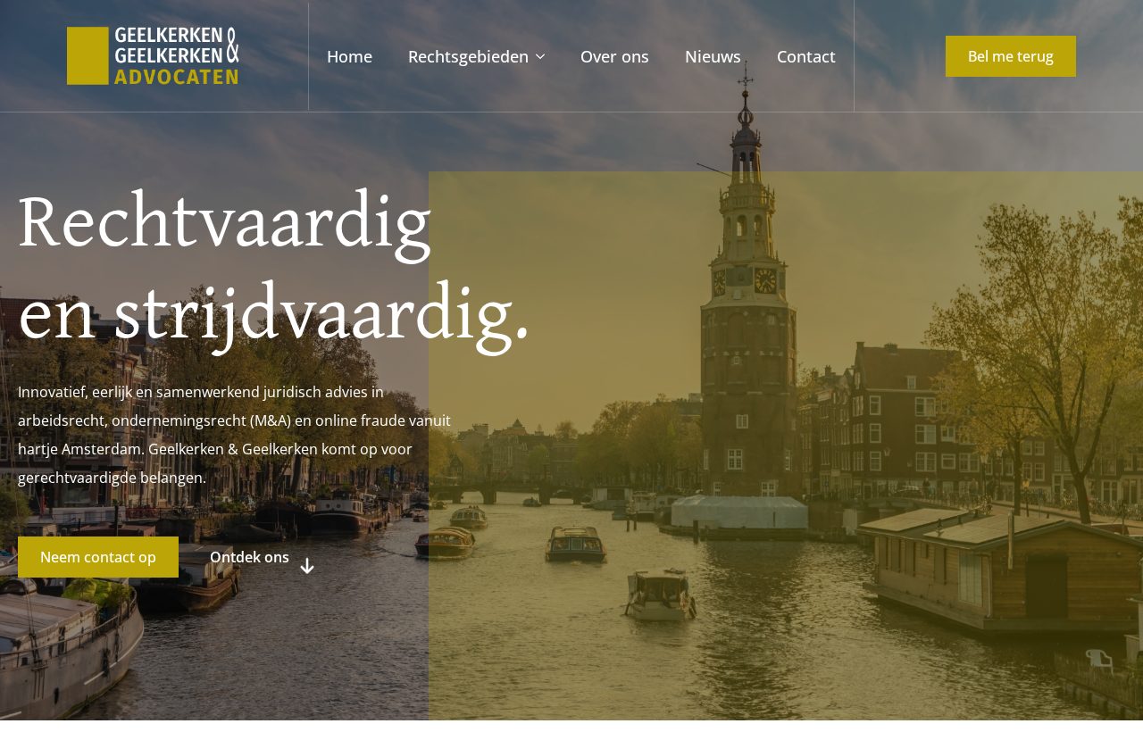 Website die wij bouwden voor Geelkerken Law