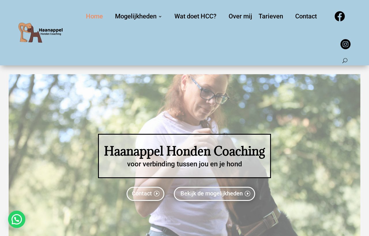 Website die wij bouwden voor Haanappel Hondencoaching