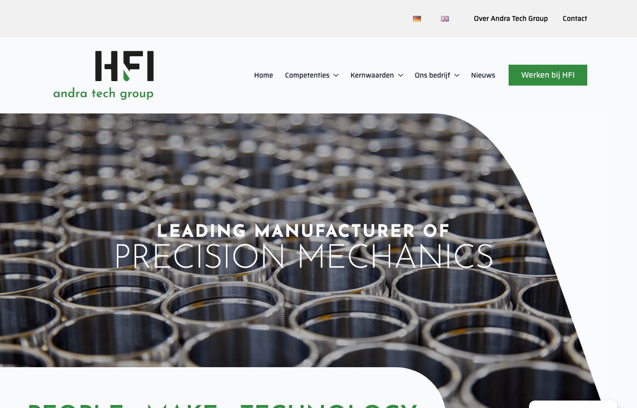 De website die wij bouwden voor HFI