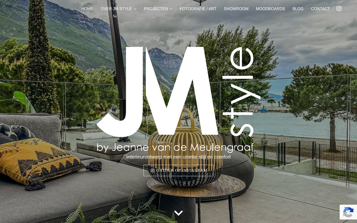 Website die wij bouwden voor JM Style