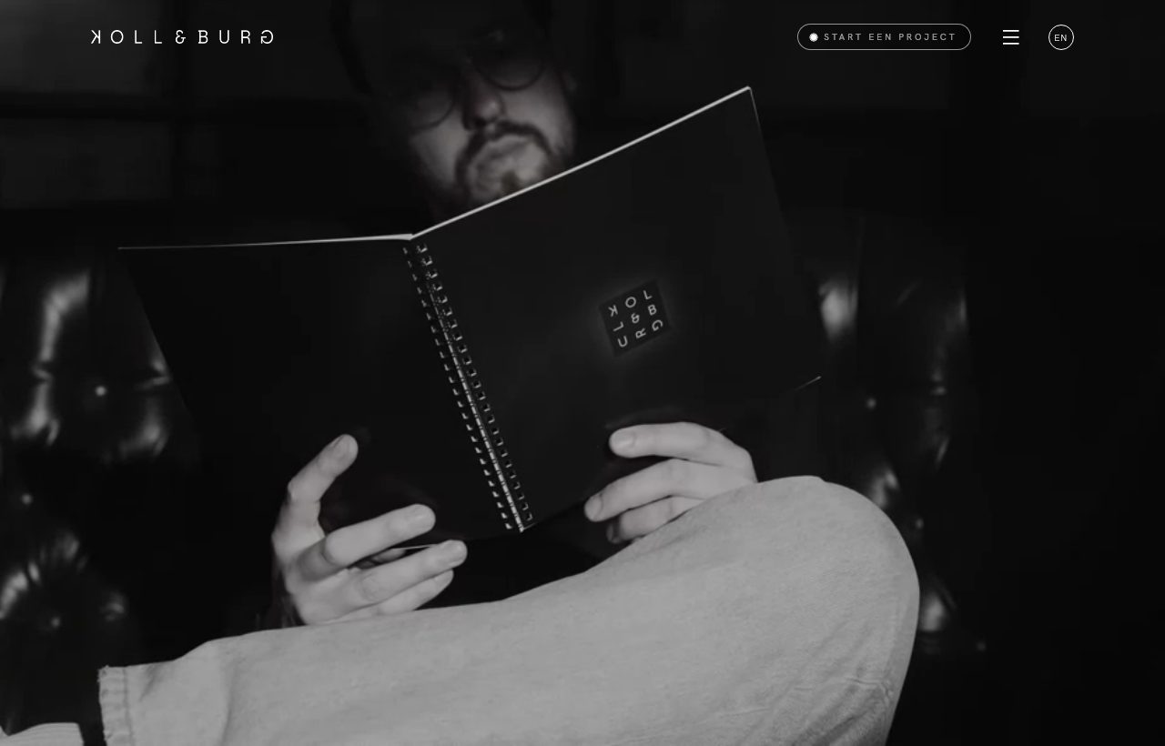 Website die wij bouwden voor Koll&Burg Design