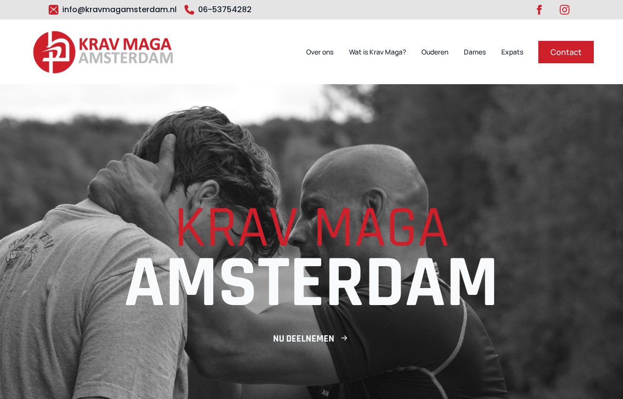 Website die wij bouwden voor Krav Maga Amsterdam