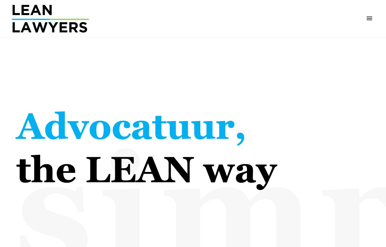 Website die wij bouwden voor Lean Lawyers