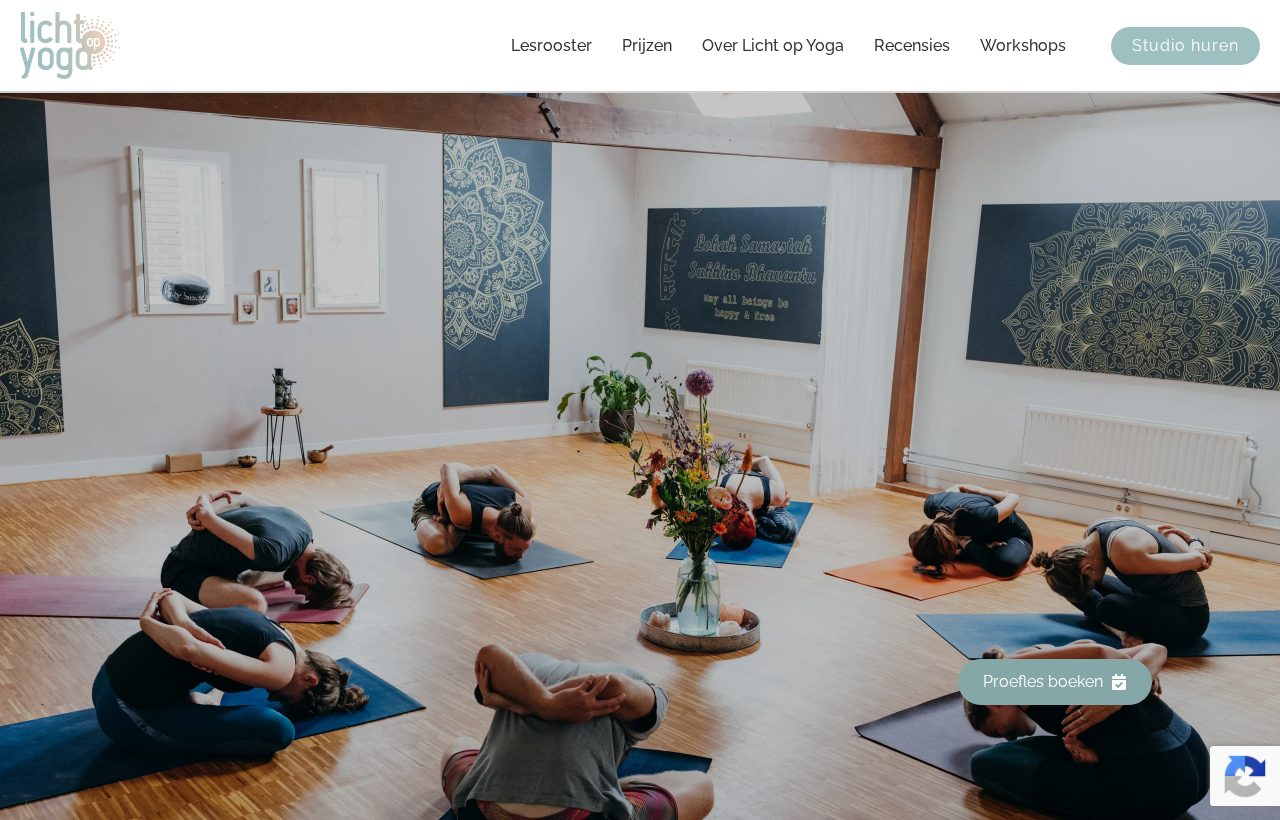 Website die wij bouwden voor Licht op Yoga