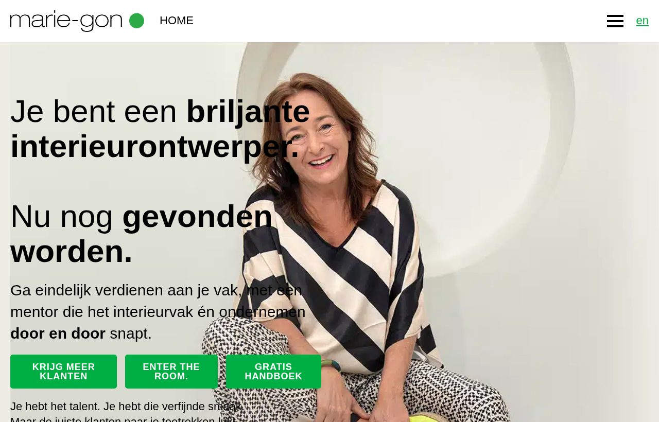 De website die wij bouwden voor Marie Gon