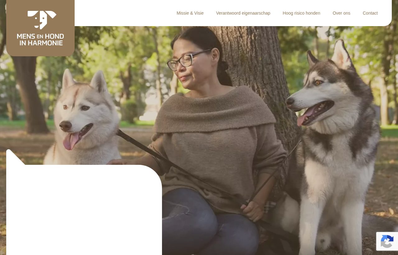 Website die wij bouwden voor Mens en Hond in Harmonie