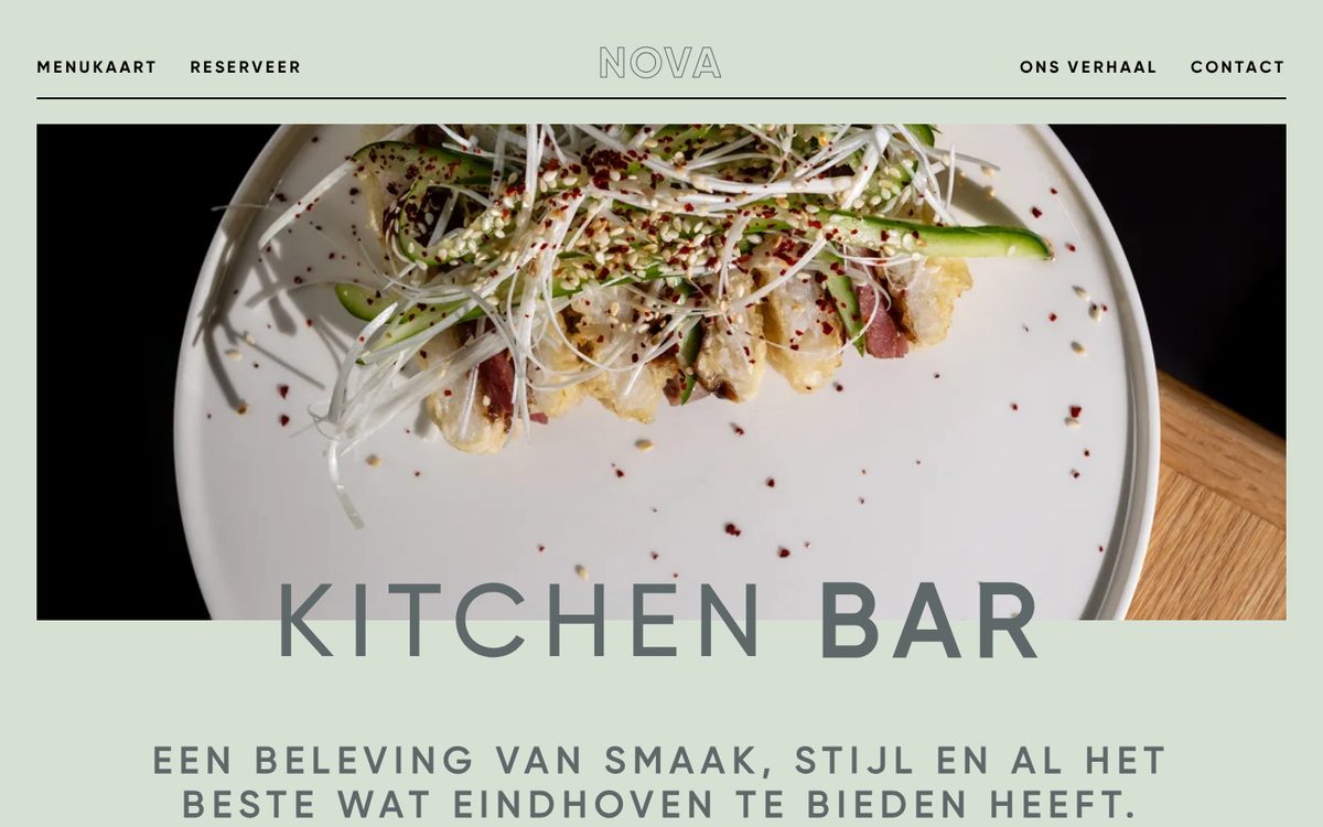 Website die wij bouwden voor NOVA Eindhoven