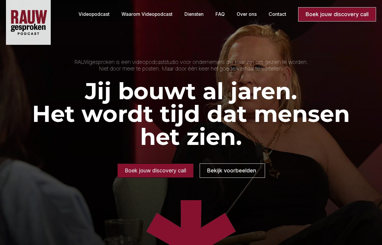 Website die wij bouwden voor RAUWgesproken
