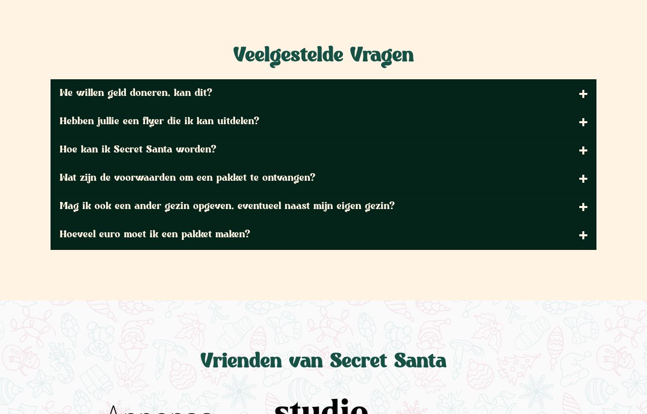 Website die wij bouwden voor Secret Santa
