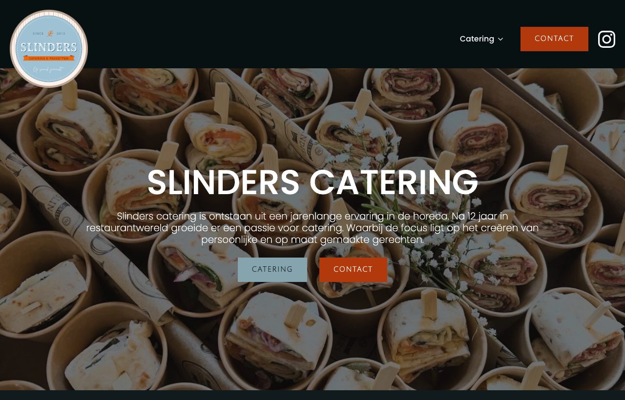 Website die wij bouwden voor Slinders