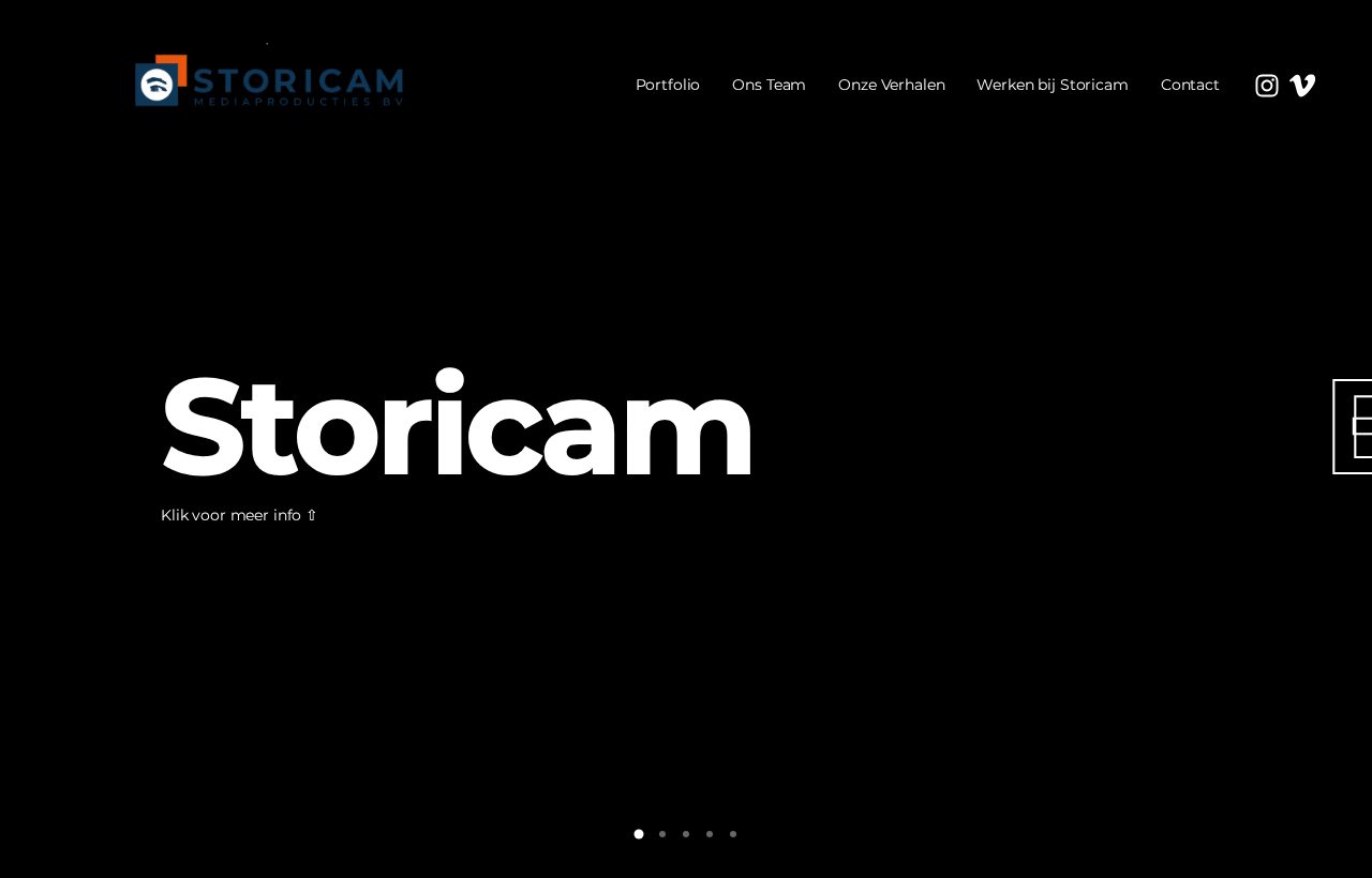 Website die wij bouwden voor Storicam