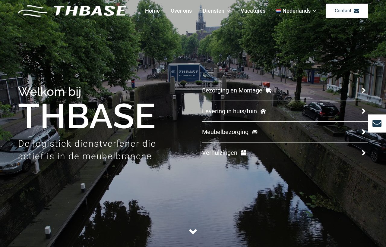 Website die wij bouwden voor THBASE