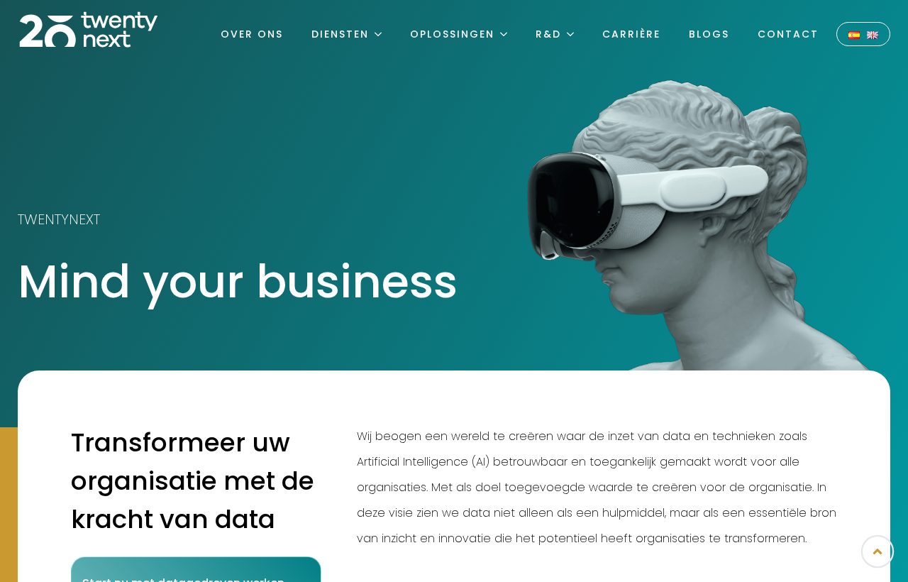 Website die wij bouwden voor TwentyNext