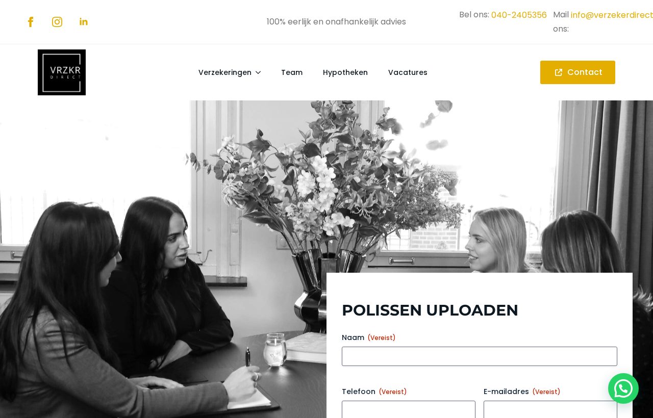Website die wij bouwden voor VerzekerDirect