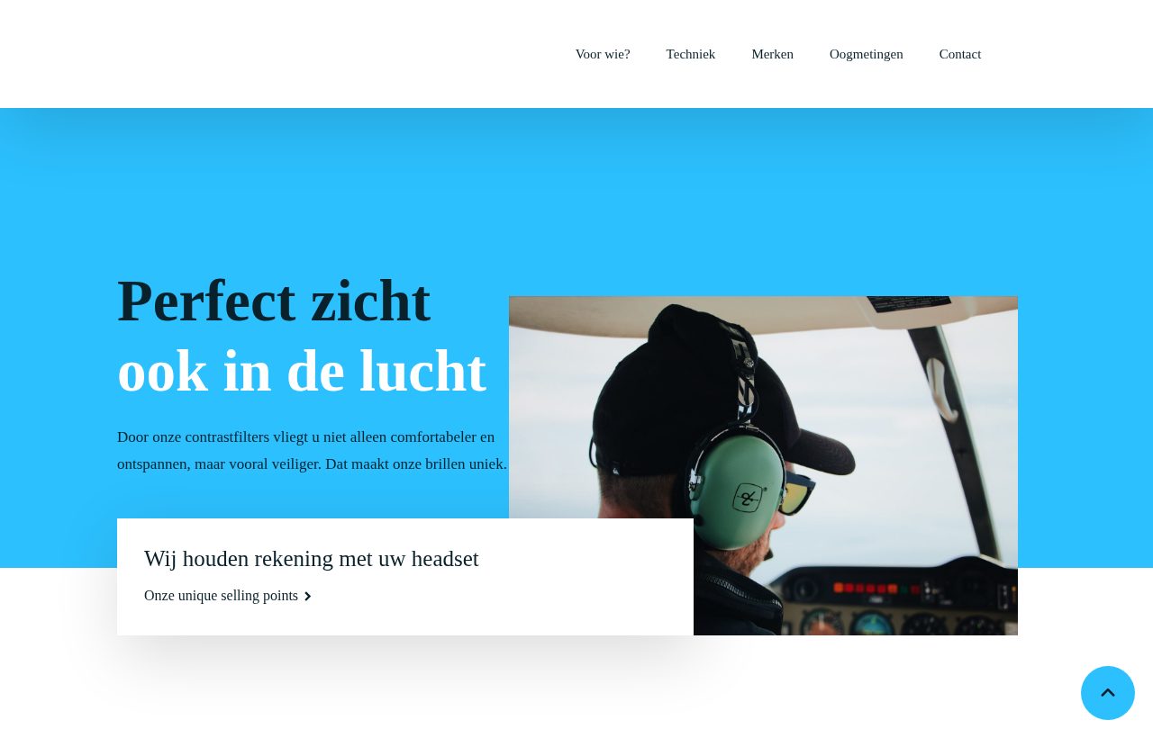 De webshop die wij bouwden voor Vliegbril