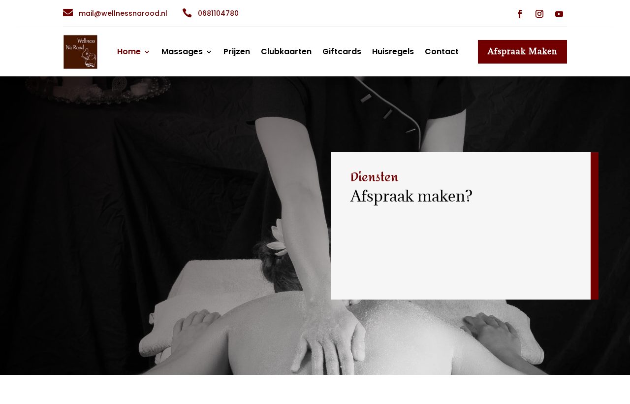 Website die wij bouwden voor Wellness na Rood