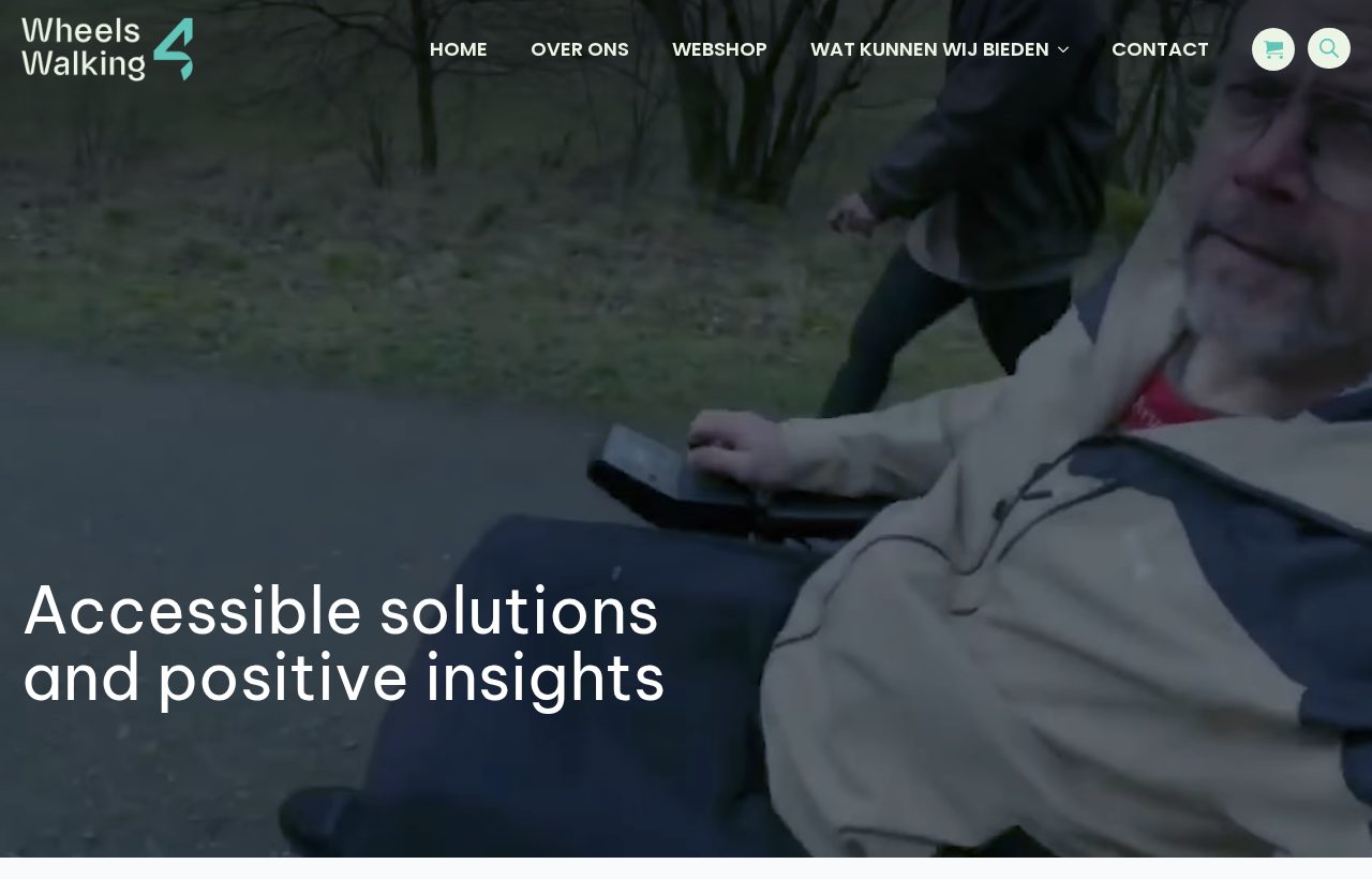 De website die wij bouwden voor Wheels for Walking