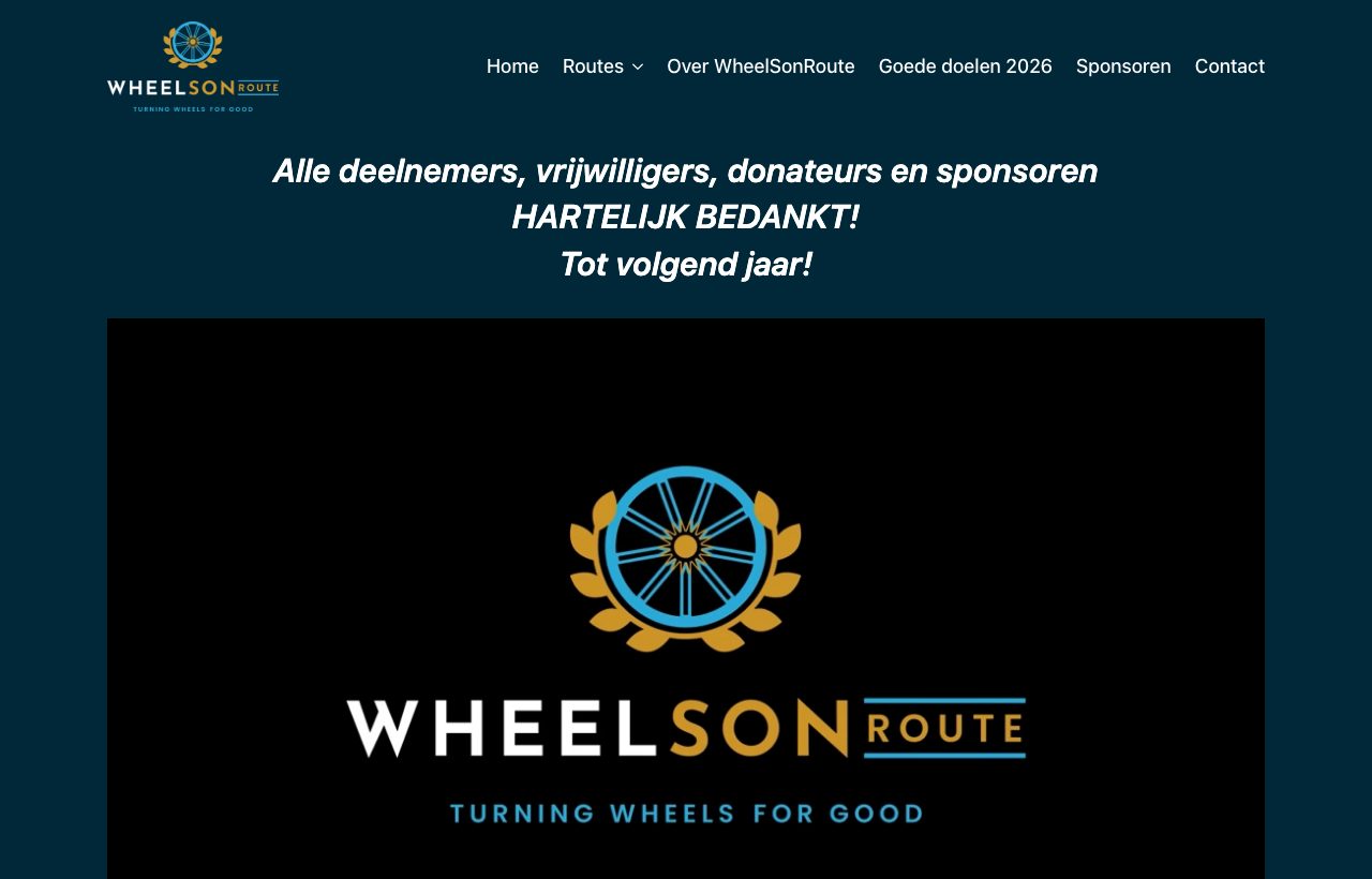 Website die wij bouwden voor Wheels on Route
